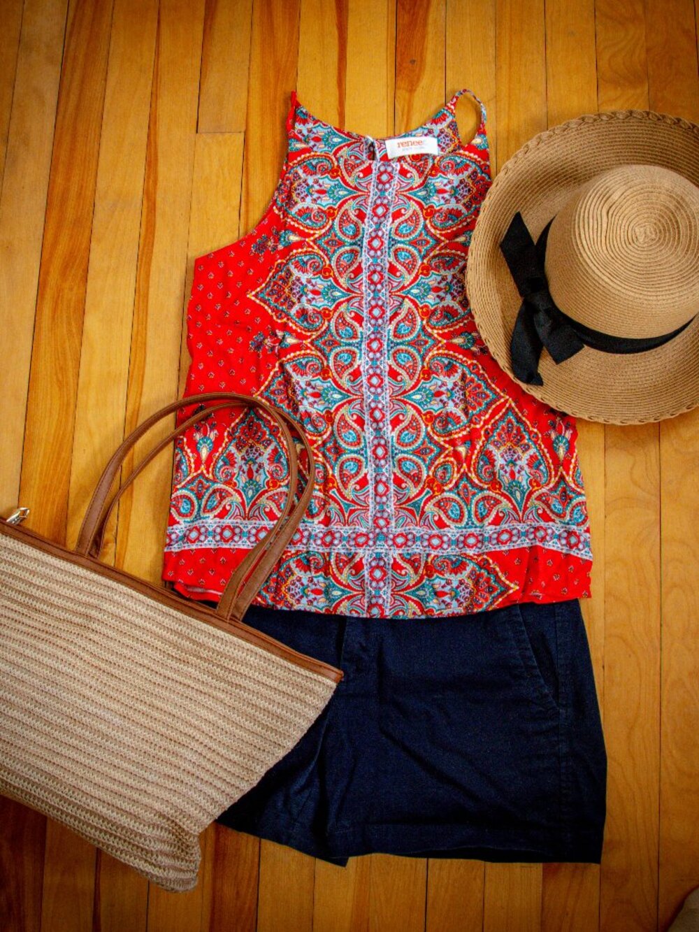 ReneeC. Red Summer Top, Size xs